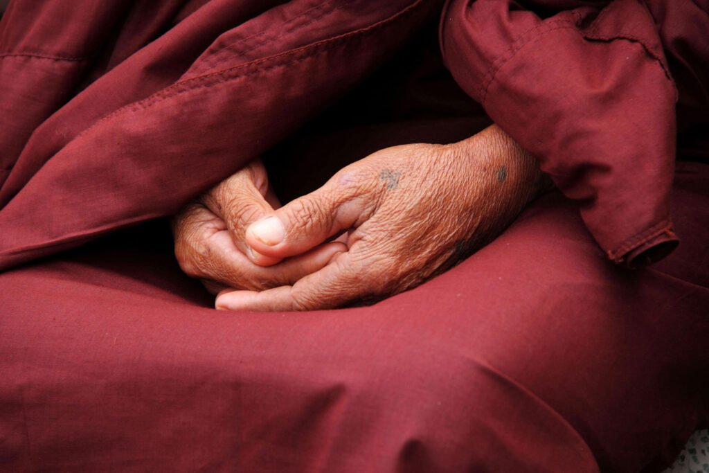 buddhist monk hands