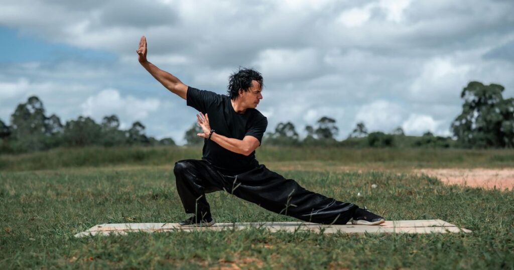 man doing tai chi for energy healing