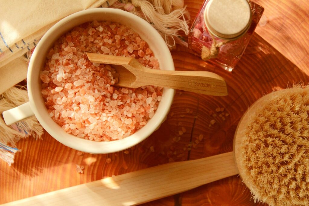 bowl of coarse salt