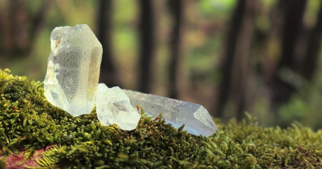 quartz crystals in the field